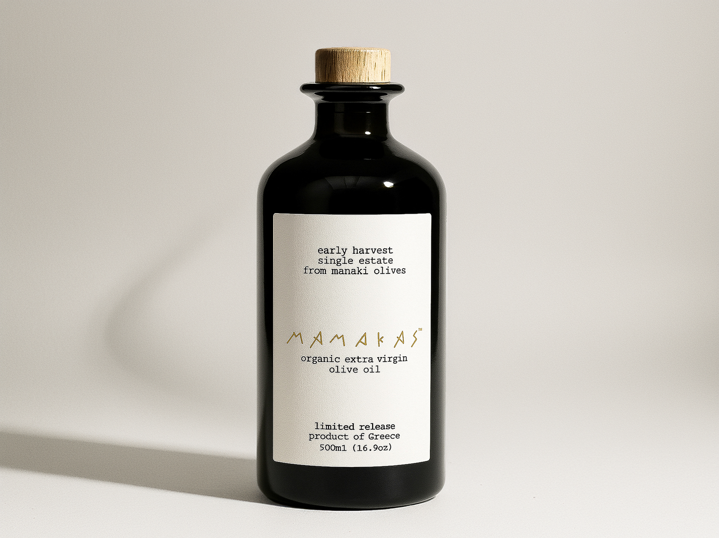 1st Limited Release / Early Harvest Organic Extra Virgin Olive Oil; Balanced & Buttery